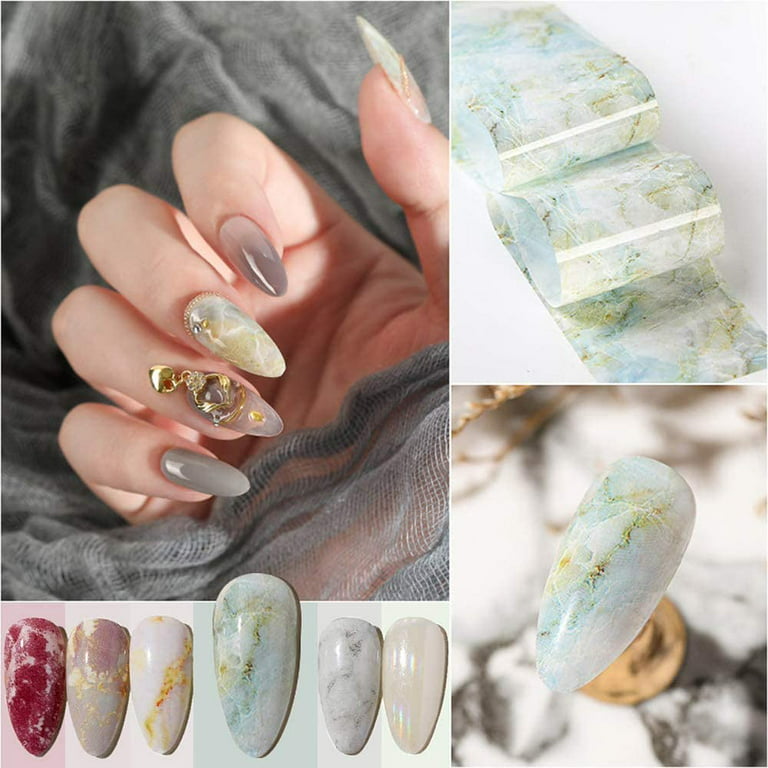 Marble Nail Foil and Nail Foil Glue Set | Maniology