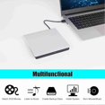 thumbnail image 4 of Lecteur CD portable double interface Type-C USB 3.0, lecteur DVD externe, VCD, CD pour ordinateur portable, blanc, 4 of 4