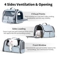 thumbnail image 3 of Soft-Sided Pet Carrier with 4 Mesh Windows, Airline Approved Travel Bag for Cats & Small Dogs, Grey, 3 of 6