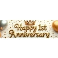 thumbnail image 5 of LUUFILx 1st Anniversary Banner with Crown Background Party Backdrop Name Customizable Decorations for Happy Birthday Event Supplies Photography Props, 5 of 8