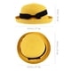 thumbnail image 2 of KAKOWELY Sombrero de paja con ala ancha enrollable y lazo para mujer y niña, ideal para el verano, para playa (amarillo), 2 of 5