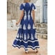 thumbnail image 2 of Vestido largo PRETTYGARDEN para mujer, verano 2025, cuello en V, estampado floral, 2 of 8