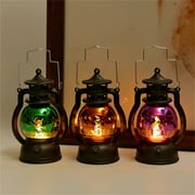 Vnanda 3Packs Halloween Decorations for Home Indoor Decorative Candle Lantern, Moroccan Style Hanging Halloween Lanterns with LED Fairy String Lights, Outdoor Lantern Halloween Decor