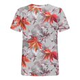 thumbnail image 5 of Fiudx Ofertas Del Día Blusas con Cuello Redondo y Manga Corta Estampadas para Mujer, 5 of 5
