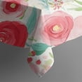 thumbnail image 5 of Pioneer Flower Floral Print Pattern Square Tablecloth,Waterproof Square Table Cover,Wipeable Spillproof Washable Table Cover for Home Kitchen Party Decor 52"x52"(132x132cm), 5 of 6