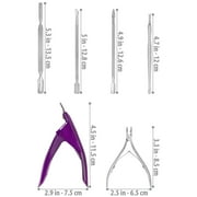 SHANY Premium Manicure-Pedicure Tool Set - All in one Nail Care Kit Stainless Steel Nail Edge Cutter, Cuticle Clipper, Cuticle Pusher, Double Edged Nail Scrapper Trimmer and Cleaner.