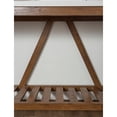 thumbnail image 3 of Walker Edison A-Frame 52" Faux-Marble Top Wood Console Table in White/Walnut, 3 of 8