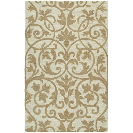 Kaleen Rugs Carriage Hand-Tufted Area Rug, Brown/Cream, 8' x 10'