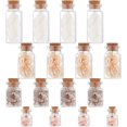 thumbnail image 1 of 16 botellas de vidrio transparente, 4 estilos, botellas con mensaje de playa, mini conchas, frasco de vidrio, campana de vidrio con temática oceánica, adornos colgantes de conchas marinas para, 1 of 8