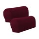 thumbnail image 3 of Fundas de reposabrazos elásticas de felpa para sofá, sillón, protector de muebles, funda elástica Rojo, 3 of 9