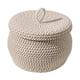 thumbnail image 3 of Cesta de almacenamiento de cuerda de algodón, cesta organizadora para huevos, caja tejida con tapa para cosméticos, armario de dormitorio, mesa de, 3 of 9