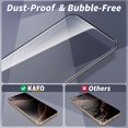 thumbnail image 5 of 3 Pack Screen Protector for 16pro max,1x Privacy + 2x HD Tempered Glass 9H+ Hardness Shatterproof Film, Anti-Fingerprint Easy Installation Tool Kit, 5 of 5