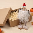 thumbnail image 2 of TOYOUME Thanksgiving Chicken Doll Handmade Cloth Ornament Decoration, for Mantel Table Office Fall Decor, Khaki, 2 of 5