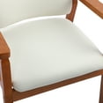 thumbnail image 6 of Beige Mid-Century Fabric Upholstered Arm Chair, Dining chair, Set of 2, 6 of 9