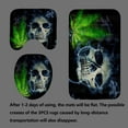 thumbnail image 4 of 4PCS Skull Shower Curtain Sets with Rugs, Waterproof Fabric Black Shower Curtain, Gothic Goth Skeleton Spooky Bohemian Floral Rose Flower Ferns Plant Leaves Moon Star Mushroom Bathroom Decor, 4 of 7
