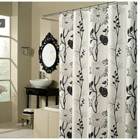 Daffodil flower Curtain Shower Home Bathroom Decor Fabric 12hooks 71*71inches 