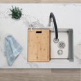 thumbnail image 2 of Azuni Undermount 25" Stainless Steel Single Bowl Workstation Kitchen Sink with 4 accs C126L, 2 of 14
