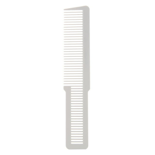 Peine de plástico Zulema Flat Top Hair Comb 8'' Blanco
