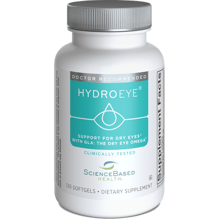 HydroEye Softgels - Dry Eye Relief - Clinically Tested - Features GLA, The Dry Eye Omega - 120 Count