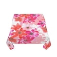 thumbnail image 4 of YFYANG Square Polyester Table Cloth, 60" x 60" Reusable Table Cover Kitchen Dining Room Red Watercolor Flower Pattern Decorative Tablecloths for Tables of 2-4 People, 4 of 8