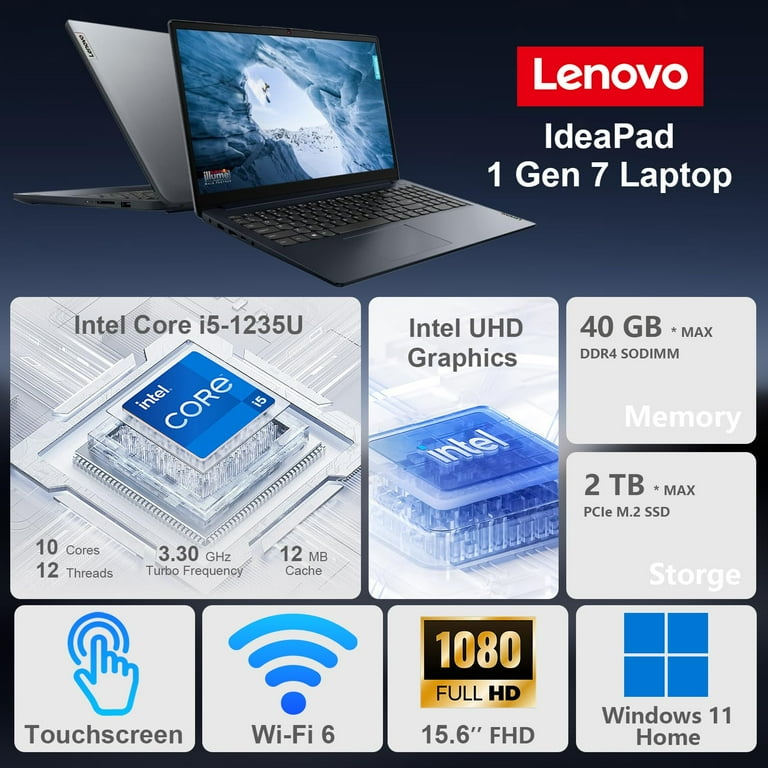 Lenovo IdeaPad 1i Laptop, 15.6