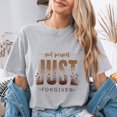 thumbnail image 4 of Jollimate Not Perfect Just Forgiven T-Shirt, Christian Wildflower Graphic Tee, Faith Based Women's Shirt, 4 of 6