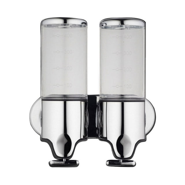 BRI Dispensador de jabón, diseño transparente, multifunción, ergonómico, a prueba de herrumbre, para desinfectante de manos, champú, jabón, Gel de ducha
