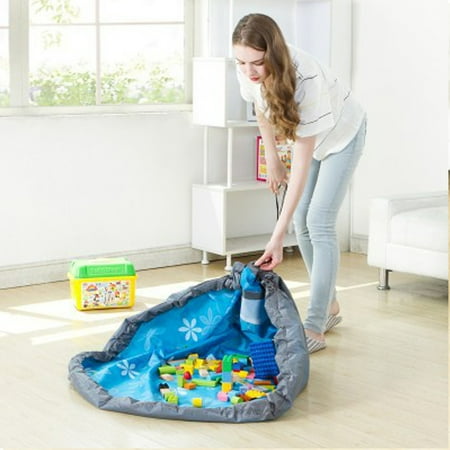 60 inch Thicker Water Resistant Drawstring Toy Storage Bag,Toy Organizer Bag Round Picnic Mat Bag Kids Floor Activity Mat, Play Bag,Quick Pouch for Storing Small Medium Size Toys