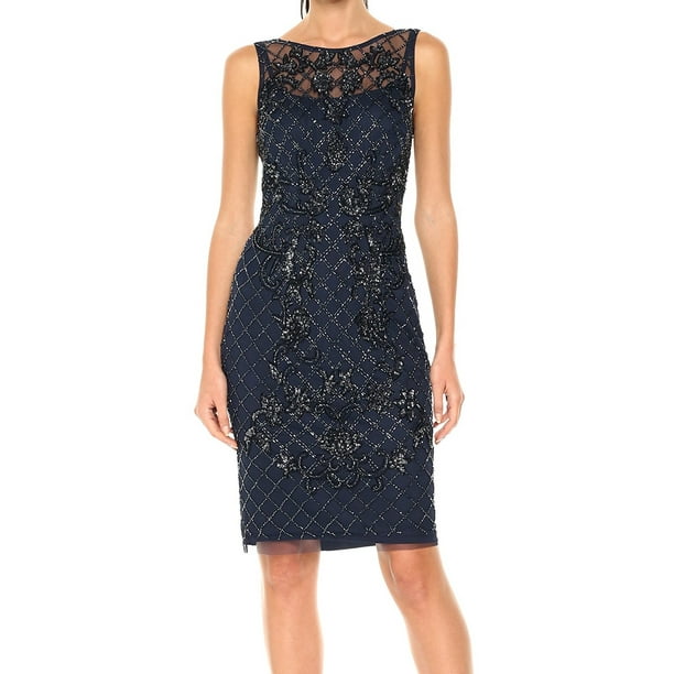 navy blue sheath