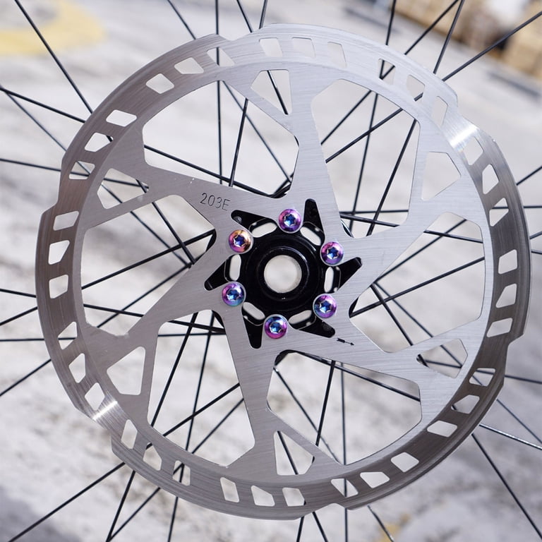 2-Piece Bike Disc Brake Rotors - 160mm 6-Bolt MTB Mountain Road Bike Brakes