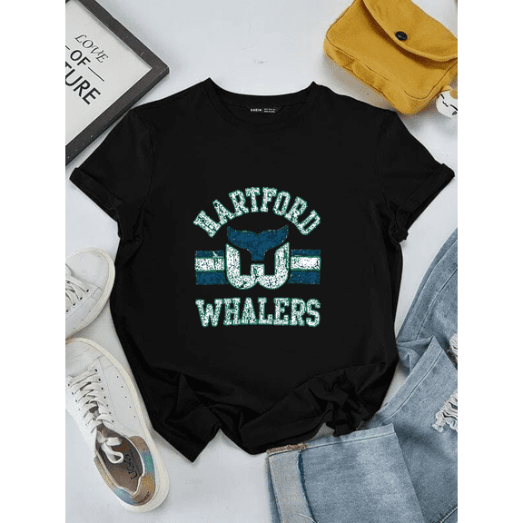 Retro Sports Hartford Whalers Vintage Hockey Team Apparel Top Unisex T-Shirt V15909 ,up to size 5XL