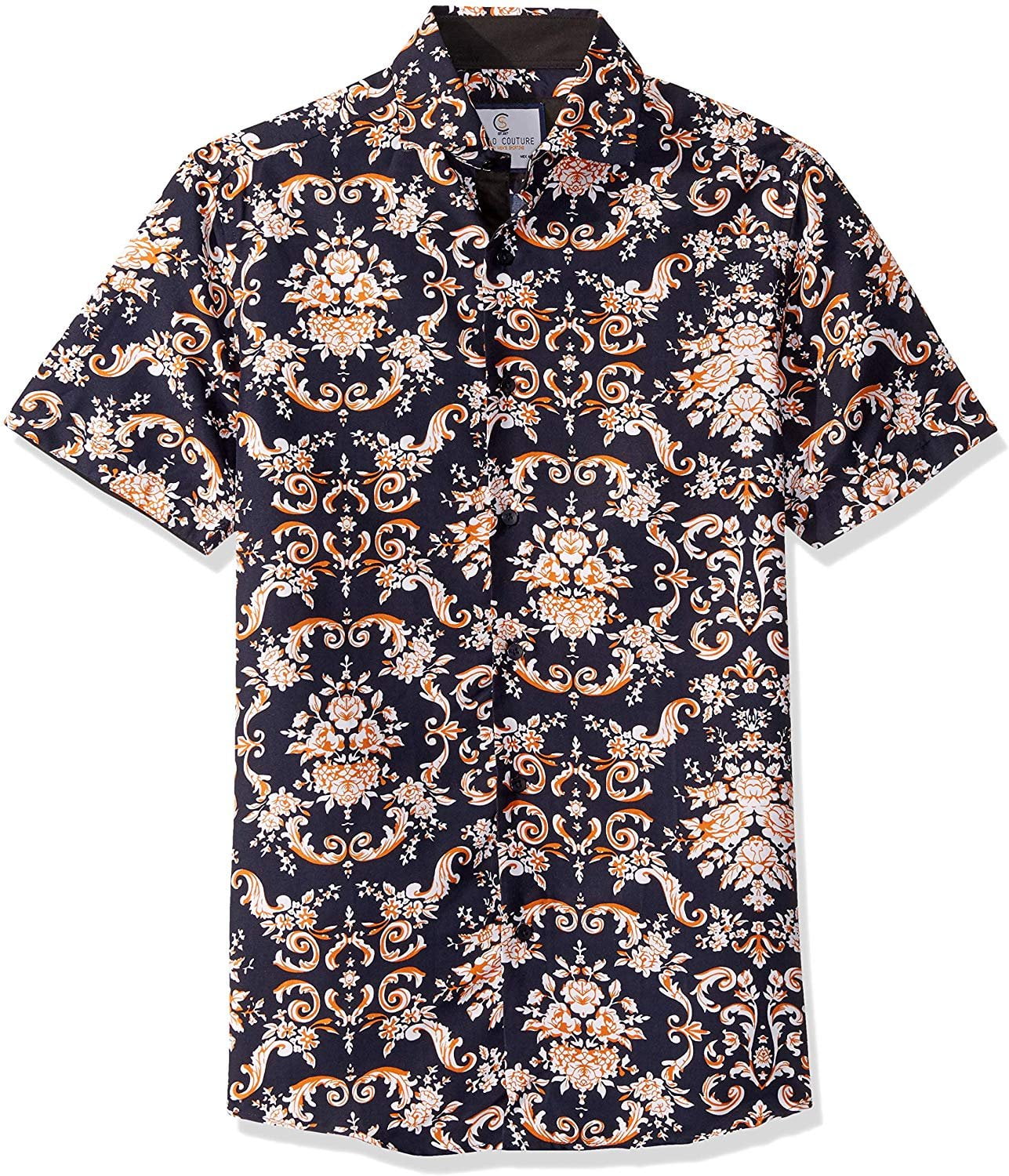 Azaro Uomo Men's Fit Short Sleeve Button Down Funky Hawaiian Style ...