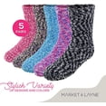 thumbnail image 3 of Market & Layne Adult Fuzzy Socks / Soft Cozy Crew Socks for Women - 5 Pairs, 3 of 5