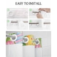 thumbnail image 5 of No Hook Shower Curtains with Snap in Liner, Spring Floral Easter Fabric Shower Curtain, Pastoral Pink Tulip Flowers Butterfly Double Layers & See-Through Top Window Bathroom Curtains 72''x72'', 5 of 6