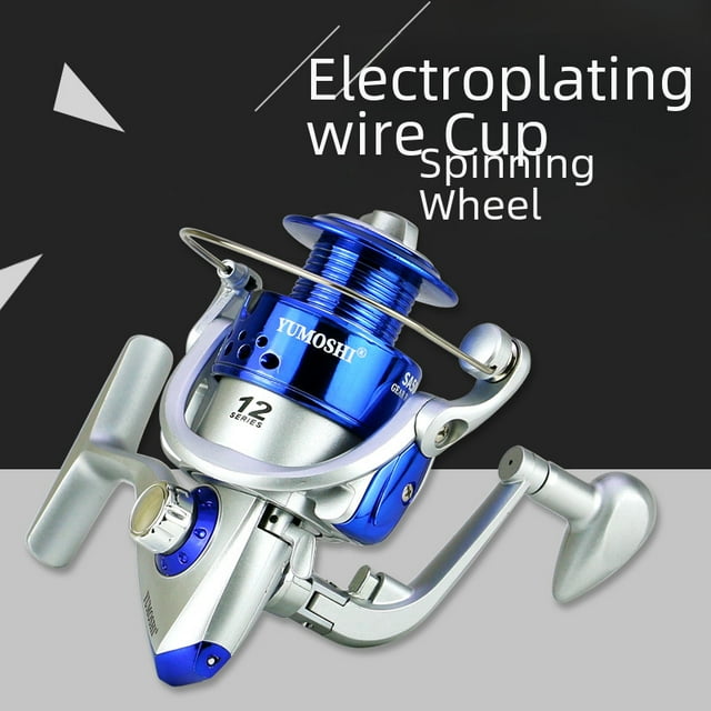 Enhanced Silver Blue Spinning Reel 4000 - SA1000-7000 Series, Durable Plastic Construction for Smooth Fishing & Textile Use, Compact Design for Coastal/Inland Adventures, Precision Engineered for