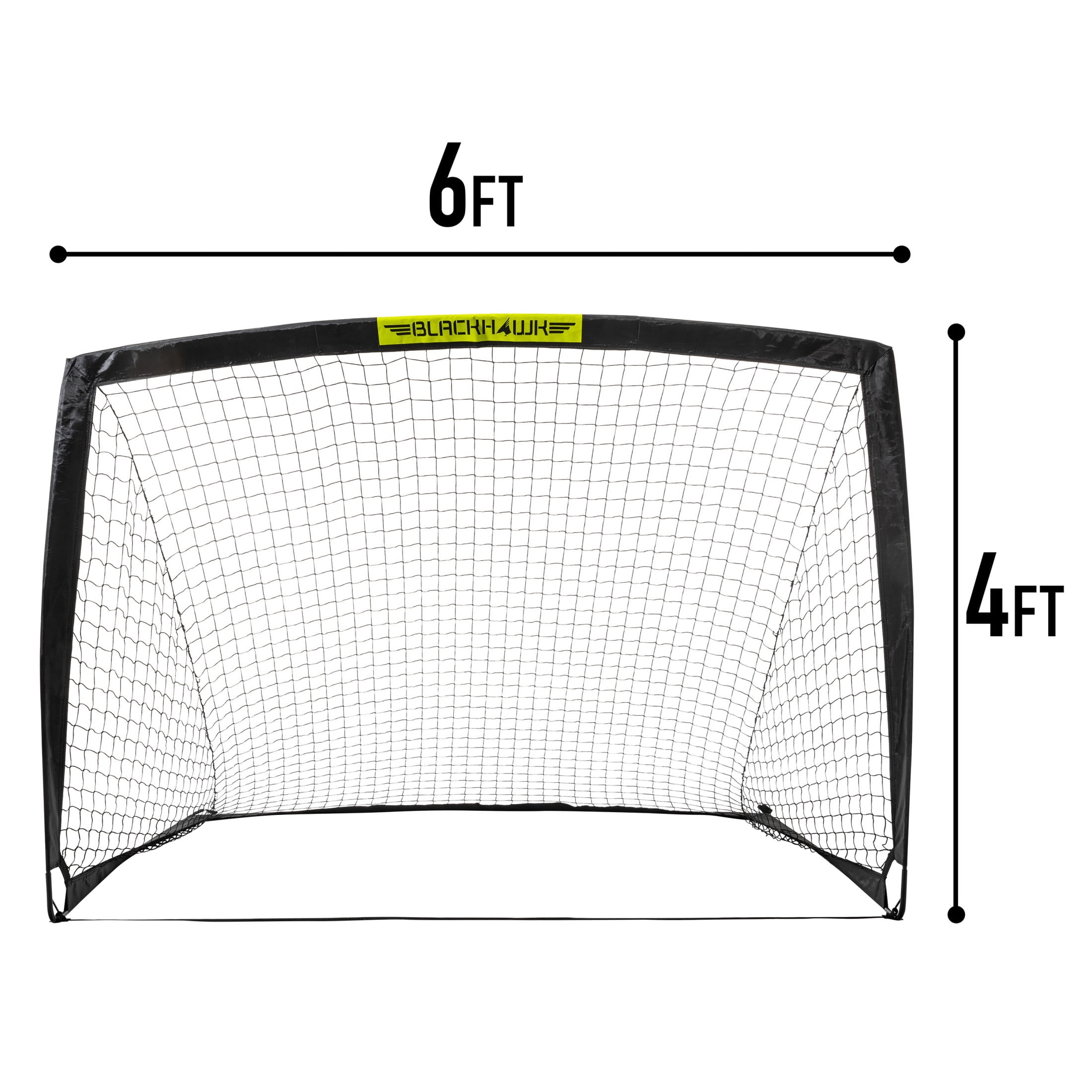 Franklin Sports Blackhawk Soccer Goal - Pop up Nets - Foldable - 6.5' x 3.5' Portable Net - Black