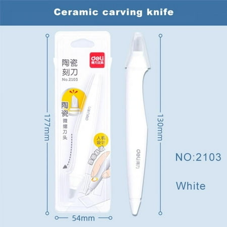 

Deli Ceramic Knife Paper Pen Knife Wear-Resisting Newspaper Hand Book Cutter Tape Ceramic Utility Knife Cutting Knives