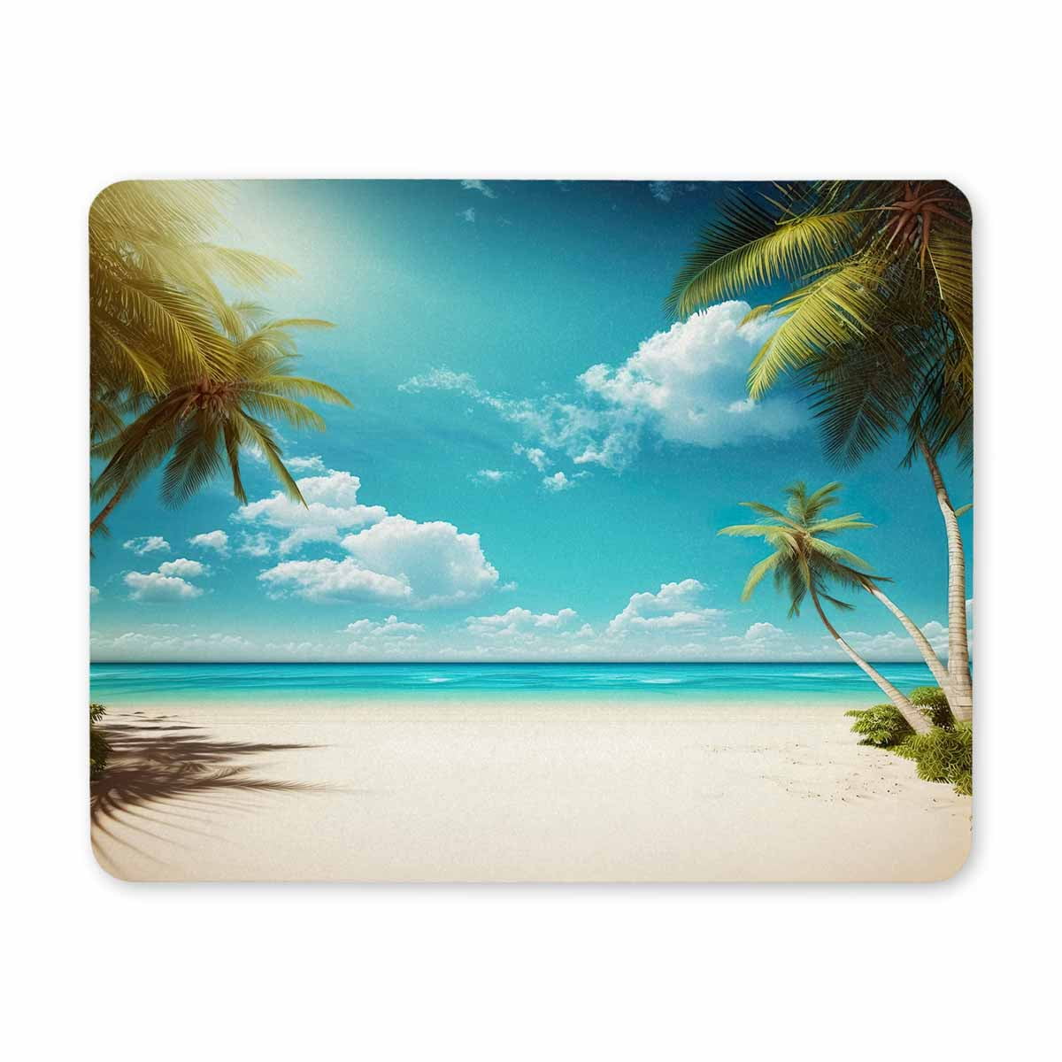 Square Mouse Pad, Tropical Beach Mouse Pad, Waterproof Anti-Slip Rubber ...