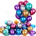 thumbnail image 1 of Globos Metálicos Afortunado Paquete De 50 De Colores Fiesta De Cumpleaños, 1 of 5
