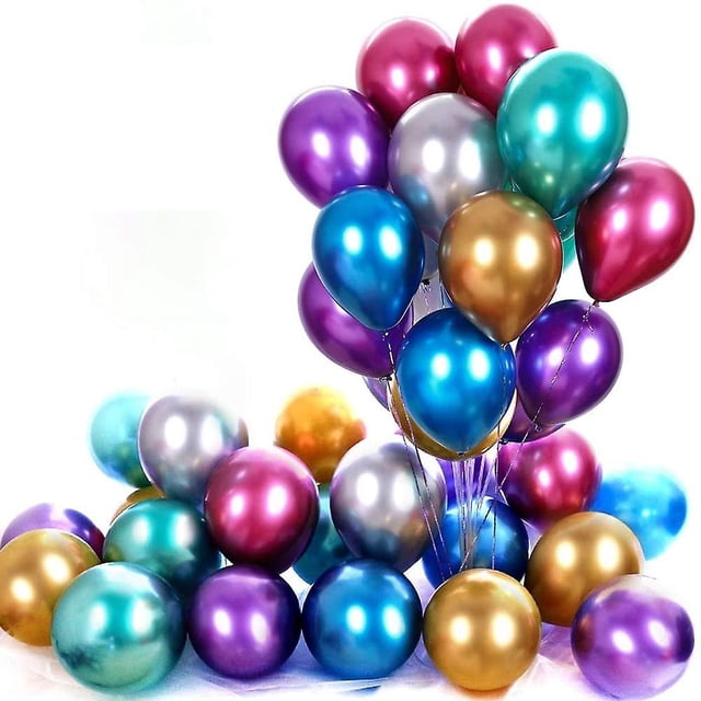 Globos Metálicos Afortunado Paquete De 50 De Colores Fiesta De Cumpleaños