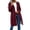 Wine women fall hooded jacket a1, variant on thefmos Women Fall Winter Long Sleeve Button Down Hooded Jackets Casual Solid Collared Open Front Coats Windbreaker Tops Travel Outerwear, Gray 2XL