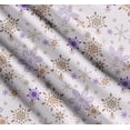 thumbnail image 3 of Soimoi Brown Cotton Cambric Fabric Snow Flakes Floral Print Sewing Fabric Yard 42 Inch Wide, 3 of 7