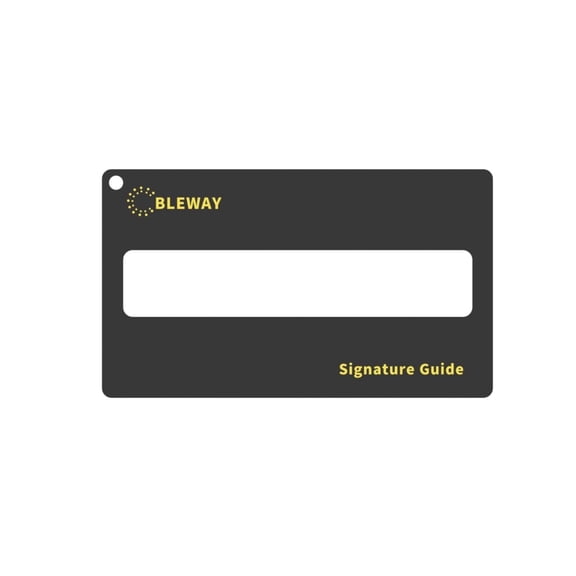 Signature Guide Card for Visually Impaired
