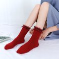 thumbnail image 4 of TZYDMN Women Ruffle Ankle Socks, Lace Lolita Kawaii Girls Cute Frilly Socks 3 Pairs, 4 of 6