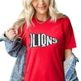 thumbnail image 3 of Lions Vintage Sports Flag Shirt for Men Women and Teens Unisex Lions Team Mascot T-Shirt Red Shirt Adult X-Large, 3 of 5
