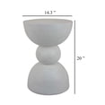 thumbnail image 5 of Accent Plant Stand table, 20 Inch Hourglass Design Classic White Resin, 5 of 5