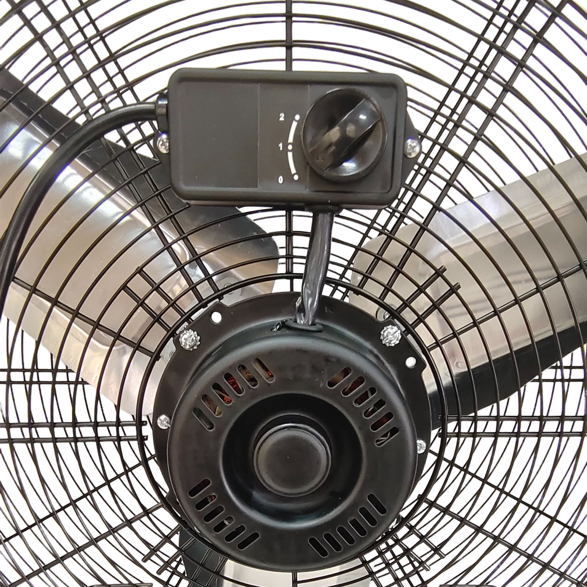 MAYEERTY 24in Metal Industrial Drum Fan, 2-Speed Copper Motor Aluminum Blades, 10250 CFM High Velocity for Garage Warehouse