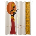 African American Woman Ancient Printing Curtain For Living Room Luxury