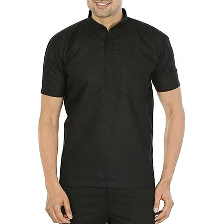 

Royal Men s Cotton Blend Straigh Kurta Black