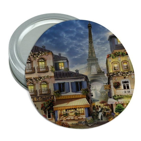 Old Paris France Eiffel Tower Round Rubber Non-Slip Jar Gripper Lid Opener